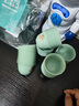 京悠雨德國品質功夫茶杯家用待客一次性品茗杯子稻殼航空硬飲水杯厚食品 【茶】字翡翠綠茶杯1袋50只 曬單實拍圖