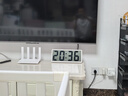 得光大屏電子鐘掛墻擺臺式數(shù)字時鐘客廳表簡約時間顯示器桌面日歷電池 簡約款-白色 曬單實拍圖