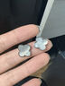 TFY白貝殼四葉草耳釘女2026新款爆款高級感氣質(zhì)大氣小眾獨特貴氣耳飾 銀色四葉草耳釘【925銀針】 曬單實(shí)拍圖