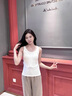 莫代爾洋氣吊帶背心女螺紋打底內(nèi)搭無袖背心夏季新款春夏秋百搭上衣 黑+白2件裝 XL 125-135斤 曬單實拍圖