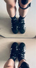 阿迪達(dá)斯 （adidas）三葉草貝殼頭運(yùn)動(dòng)青少年男女板鞋JH9977黑色35.5碼 曬單實(shí)拍圖
