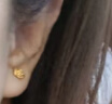中國(guó)黃金CHINA GOLD玫瑰花18K金耳釘女K金耳飾七夕情人節(jié)禮物送女友老婆生日實(shí)用 京速達(dá)-18K黃金玫瑰花耳釘 曬單實(shí)拍圖