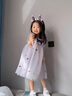 G.DUCKKIDS小黃鴨童裝女童連衣裙夏季兒童裙子寶寶洋氣公主紗裙中小童背心裙 庫洛米網(wǎng)紗裙-紫色 110 尺碼4~5歲【100-110cm】 曬單實(shí)拍圖