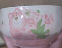 【摩登主婦同源】草莓小熊可愛ins高顏值家用碗勺釉下彩陶瓷餐具 4.6英寸錘紋碗【草莓小熊】1個裝 曬單實拍圖
