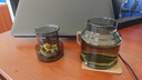 溥畔茶壺玻璃墩墩壺泡茶杯辦公室小容量茶水分離喝水壺帶木把功夫茶具 【400ml】敦敦壺【青灰色】 曬單實(shí)拍圖