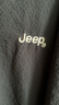 吉普（JEEP）短袖T恤男士涼感polo衫男潮牌寬松半拉鏈速干上衣服男裝 黑色 2XL 曬單實(shí)拍圖