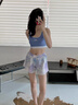 鴻星爾克（ERKE）泳衣女分體三件套海邊游泳潛水度假寬松大碼遮肉顯瘦泳裝溫泉 曬單實(shí)拍圖