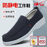 雙星八特官方防靜電鞋男女加厚軟底工作鞋透氣帆布加油站工廠(chǎng)車(chē)間防護鞋子 藍色 41 曬單實(shí)拍圖