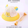 韓貝蓓 嬰兒防護(hù)面罩兒童漁夫帽防護(hù)帽寶寶遮陽帽防飛沫隔離面罩 MZ500 黃色拉鏈網(wǎng)款(44cm;0-7月) 曬單實(shí)拍圖
