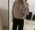 Gap女裝2025春季新款抽繩拉鏈連帽衛(wèi)衣純色寬松休閑短外套725754 粉色 S (160/80A)亞洲尺碼 曬單實拍圖