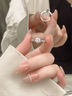 秘藍(lán)正品一克拉莫桑石鉆戒女純銀鉑金結(jié)婚求婚培育鉆石戒指情人節(jié)禮物 主鉆1克拉【莫桑鉆】 港碼10號(hào) 曬單實(shí)拍圖