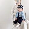 奧特曼童裝嬰兒衣服秋裝2025新款洋氣新生兒連體衣男女寶寶洋氣外出哈衣 男藍(lán)色 66cm 66碼建議3-6個(gè)月10-13斤 曬單實(shí)拍圖