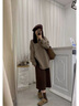 AIGOUGRT連衣裙女秋冬季2025年新系學(xué)院風(fēng)時(shí)尚減齡毛衣針織兩件套裝裙子 套裝 M 曬單實(shí)拍圖