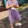 巴帝巴帝夏季嬰幼兒連衣裙子女童寶寶公主裙背心沙灘裙 淺紫 彩虹熊熊 100 曬單實(shí)拍圖