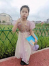 FIDQIOG品牌女童夏新款泡泡袖公主裙洋氣童裝女童夏季新款漢服公主裙 紫色 110 cm 曬單實拍圖