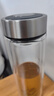 希諾抗菌玻璃杯雙層商務辦公車載水杯男高檔泡茶杯子XN-9607K 410mL 曬單實拍圖