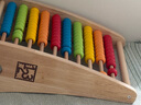 Hape(德國(guó))兒童早教啟蒙幼兒園玩教具100粒彩虹珠算架節(jié)日禮物E0412 曬單實(shí)拍圖
