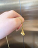 中國黃金（CHINA GOLD）四葉草黃金項(xiàng)鏈女足金轉(zhuǎn)運(yùn)珠吊墜七夕情人節(jié)禮物送女友老婆 足金四葉草吊墜約0.5g*配銀鏈 曬單實(shí)拍圖
