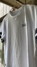 杰克·瓊斯（JACK&JONES）男裝25年涼感重磅短袖T恤男士夏季潮流寬松休閑圓領(lǐng)條紋撞色半袖 A06本白色 常規(guī) M 曬單實(shí)拍圖
