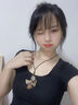 霧添花波西米亞度假風(fēng)咖色流蘇項鏈女異域民族風(fēng)新中式復(fù)古毛衣鏈配飾品 復(fù)古花瓣流蘇項鏈 曬單實拍圖
