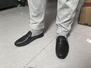 西域駱駝（VANCAMEL）真皮夏季包頭半拖鞋男韓版?zhèn)€性男士皮涼鞋潮流透氣無后跟懶人涼拖 黑色 42 曬單實(shí)拍圖