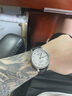 天梭表帶1853力洛克原裝款皮帶真皮手表帶T006/T41男女T063俊雅19 TS黑色黑線+銀色蝴蝶扣 19毫米【表帶接口寬度】 曬單實拍圖
