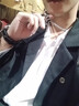 DCOIN黑寶石銀色項鏈男款小眾設計嘻哈纏繞疊戴痞帥百搭高街鎖骨鏈吊墜 黑寶石銀色項鏈 【50cm+5cm】 曬單實(shí)拍圖