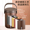 九陽(yáng)（Joyoung）保溫提鍋2L大容量真空保溫桶多層燜燒便攜便當(dāng)飯盒B20T-WR765(棕) 曬單實(shí)拍圖