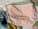 潔麗雅正品7條裝短褲女純棉中腰提臀親膚柔軟高彈純棉抑菌底襠女士內(nèi)褲 綠/暗粉/粉紅/杏/灰/紫/藍 7條 XL 【110-125斤】 曬單實拍圖