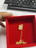 中國黃金（CHINA GOLD）S925純銀項鏈女2025新款和田玉吊墜鎖骨鏈情人節(jié)生日禮物送女生 【品牌禮盒】銀鑲和田玉項鏈 曬單實拍圖