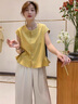 UR2025春季新款女裝學(xué)院風(fēng)撞色條紋紐扣無(wú)袖針織衫UYY950040 墨藍(lán)條紋 S 曬單實(shí)拍圖