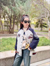 G.DUCKKIDS小黃鴨童裝兒童棒球服外套春秋季2025新款中大童時(shí)尚休閑女孩上衣 黑色-aegasag 130 適合120-130cm年齡7-8歲 曬單實(shí)拍圖