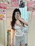 樂卡利灰色休閑短褲運動褲子韓系高腰女夏季2025小個子直筒短褲 灰色M 建議90-100斤 M 曬單實拍圖