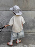 G.DUCKKIDS小黃鴨童裝男童夏季短袖套裝2025新款兒童夏裝polo衫寶寶薄衣服 杏色套裝 110 (建議98-105cm 3-4周歲） 曬單實拍圖