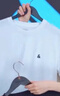 杰克·瓊斯（JACK&JONES）25年男裝T恤男夏季T恤舒適男士短袖涼感多色上衣純色水洗不易走形 本白色A06 M 175 曬單實拍圖