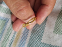 潮宏基足金黃金戒指女生日禮物計價(jià) 飛羽 SRG30004619 約2.15g 曬單實(shí)拍圖
