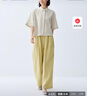 無印良品（MUJI）女式 棉漢麻短袖襯衫 女士襯衣內(nèi)搭上衣 25年夏季女裝 BCD90C5S 象牙色 S (155/80A) 曬單實拍圖