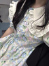 DAVEY MODE裙子女夏季2025新款大碼女裝法式復古娃娃領連衣裙女 碎花裙 L 建議80-120斤 曬單實拍圖