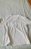 森馬（Semir）短袖T恤女中長(zhǎng)款V領(lǐng)蕾絲繡花2025夏oversize上衣氣質(zhì)109325100033 曬單實(shí)拍圖