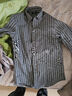杉杉【純棉透氣】襯衫男士長(cháng)袖春秋商務(wù)休閑豎條紋薄款色織工藝襯衣 曬單實(shí)拍圖