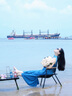 渠辰海邊沙灘裙裙子連衣裙度假風(fēng)連衣裙海邊穿搭吊帶連衣裙藍(lán)色連衣裙 沙灘連衣裙（湖藍(lán)色） L （100-115斤） 曬單實(shí)拍圖