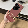 安柏?！就髱еЪ堋窟m用華為pura80pro手機殼pura80ultra/p80pro+保護套真素皮p80全包防摔輕奢商務(wù)高級 【釉紅色】防摔腕帶 | 秒變支架 | 鏡頭全包 華為Pura80Pro  曬單實拍圖