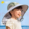 lemonkid兒童防曬帽男女童防紫外線沙灘寶寶遮陽(yáng)帽大帽檐 曬單實(shí)拍圖