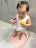 哆哆哈尼寶寶站立洗澡神器嬰幼兒小孩洗屁屁輔助器兒童防滑淋浴臺浴盆澡盆 星隕灰+五檔調節+防滑不積水 曬單實(shí)拍圖