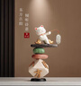 赟婭時(shí)來(lái)運(yùn)轉(zhuǎn)八方來(lái)財(cái)開(kāi)運(yùn)招財(cái)貓裝飾品擺件店鋪開(kāi)業(yè)禮物喬遷新居禮品 八方來(lái)財(cái)石來(lái)運(yùn)轉(zhuǎn)+對(duì)貓+底座 曬單實(shí)拍圖