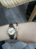 新款天梭Tissot手表女士全自動(dòng)機(jī)械女表防水夜光十大品牌專用腕表 間金白面+瑞士認(rèn)證送表皮帶手鏈 28mm 曬單實(shí)拍圖