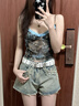 路讓宋星星多孔美式寬腰帶女2025新款褲帶牛仔褲設計感小眾y2k皮帶白色 雙排孔時尚腰封皮帶【白色 無鏈條 曬單實拍圖