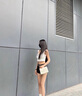 CLEVER KNOCK品牌CK包包女款單肩包斜挎包女士鏈條小香風(fēng)菱格包 米白色【送老婆送女友送媽媽】 曬單實(shí)拍圖