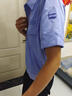雙面刃夏季冰絲速干保安服短袖襯衣新款保安工作服夏裝套裝物業(yè)安保制服 速干藍色短袖+標貼 L (170) 冰絲速干 曬單實拍圖