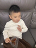 木木屋品牌童裝女童毛衣春秋2025新款兒童打底衫純色百搭中小童針織衫 米白 90 尺碼1~2歲【 80-90cm】 曬單實拍圖